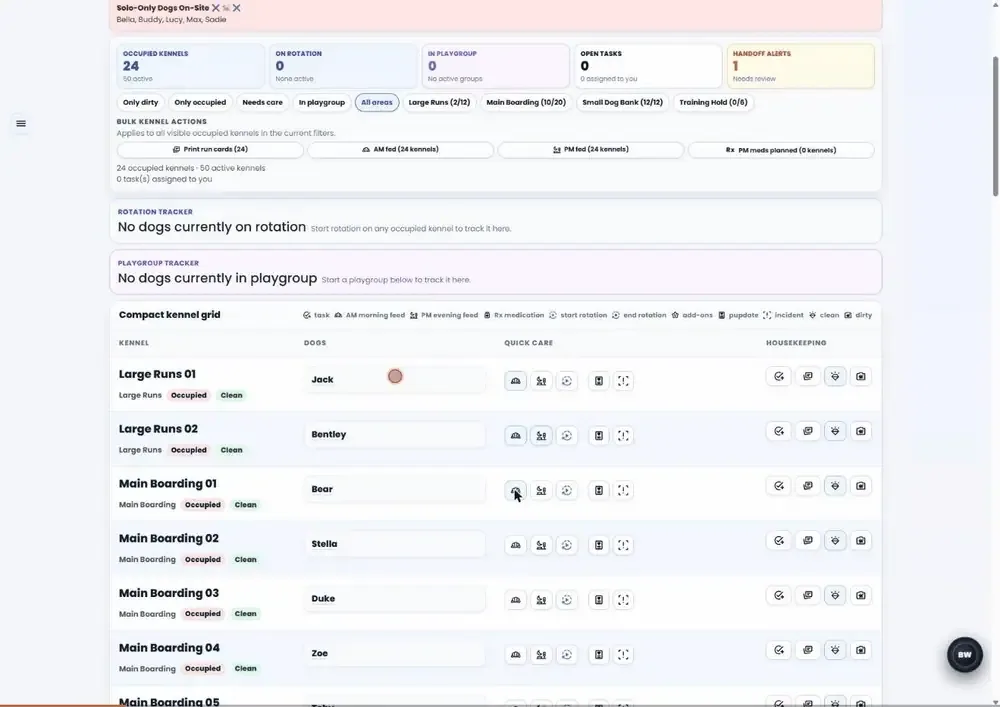 Logging care with a single tap on the BarkWhiz floor board